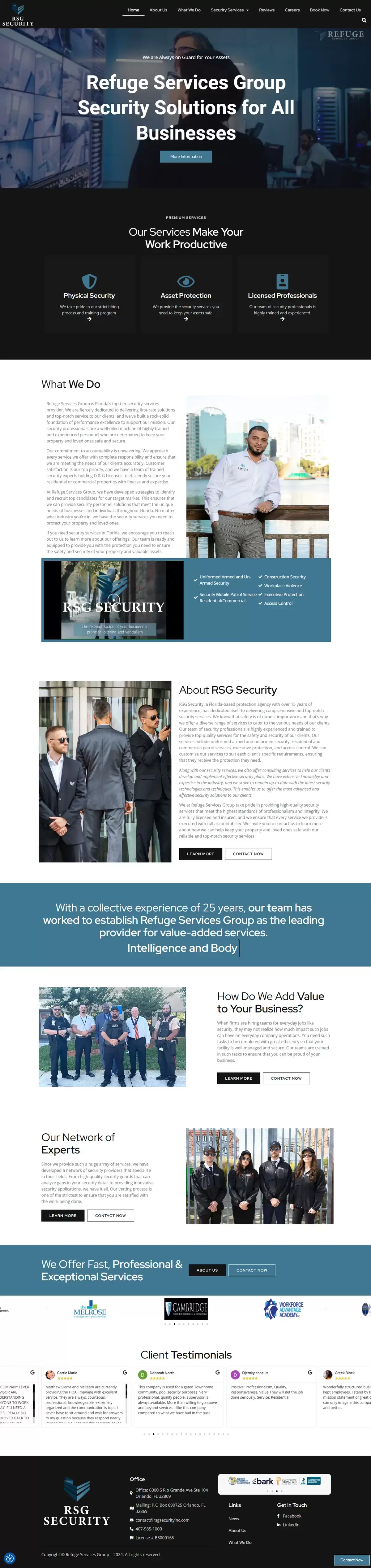Development of Refuge Services Group WordPress Website